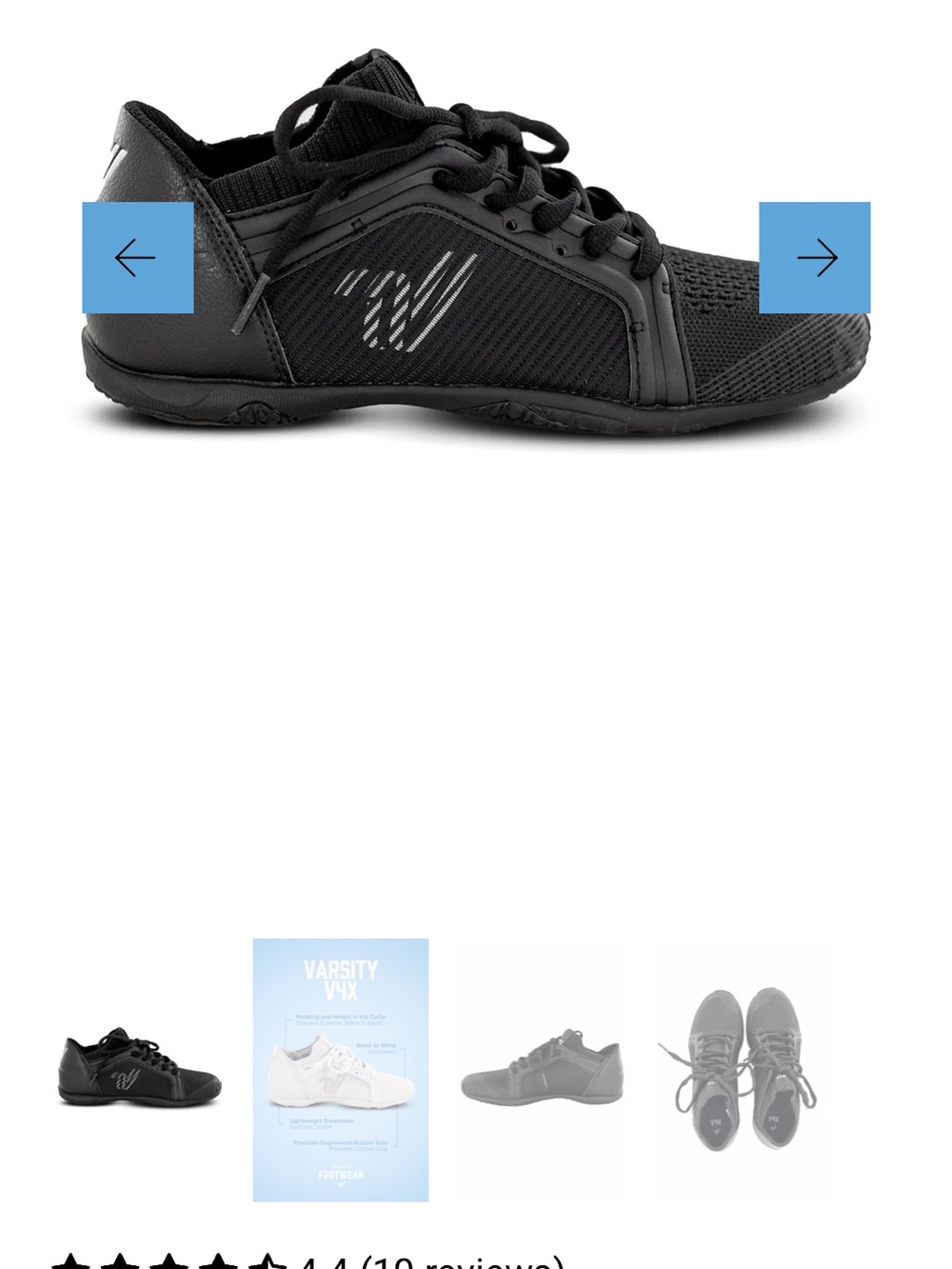 Varsity VX4 Women’s Black Cheer Shoe